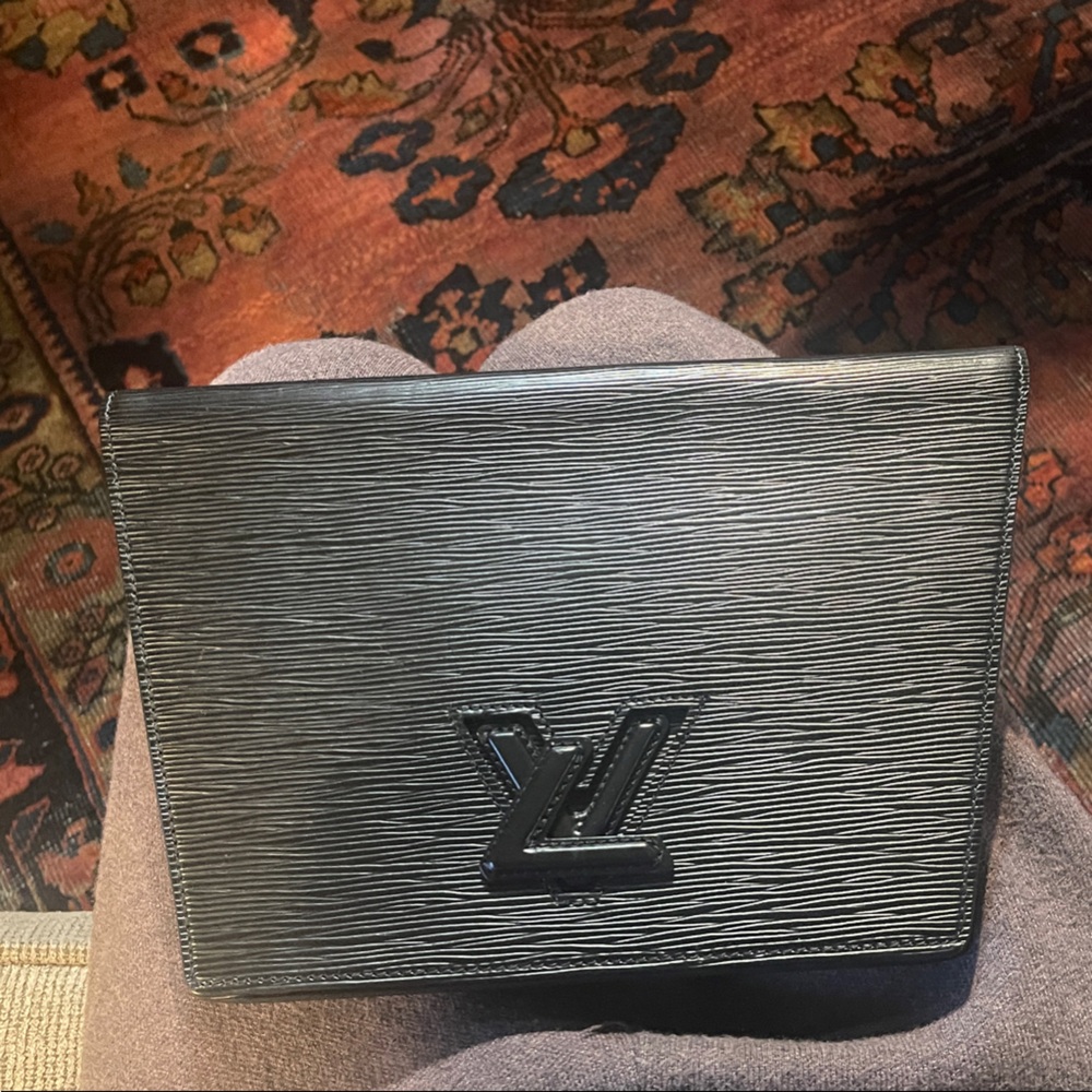 Louis Vuitton Black Epi Leather Satchel